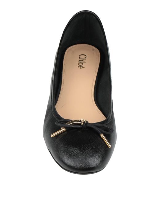 Chloé Black Ballet Flats Leather