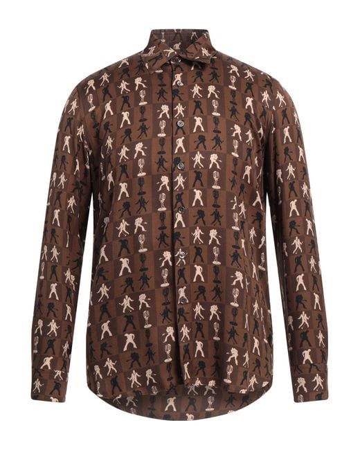 Camisa PT Torino de hombre de color Brown