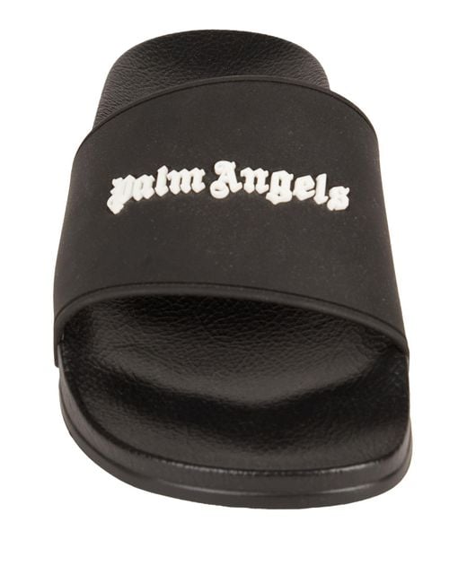 Palm Angels Black Sandals Textile Fibers