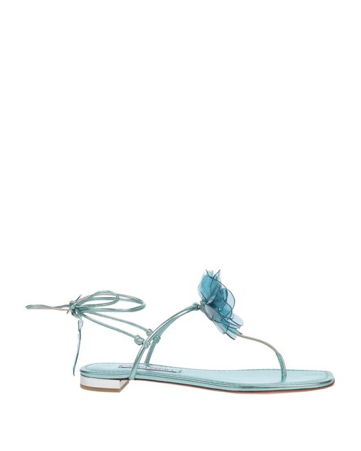 Aquazzura Blue Thong Sandal