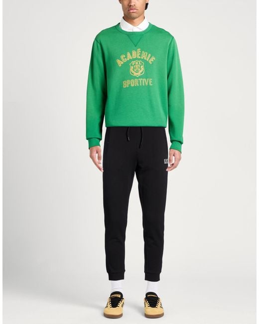 EA7 Black Pants Cotton, Polyester, Elastane for men