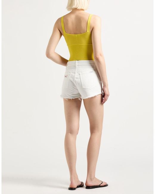 Forte White Denim Shorts Cotton