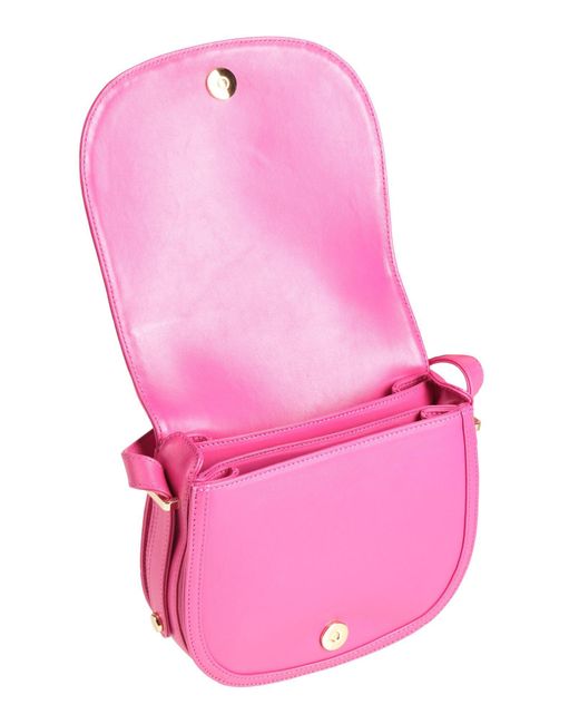 Alberta Ferretti Pink Fuchsia Cross-Body Bag Textile Fibers, Leather