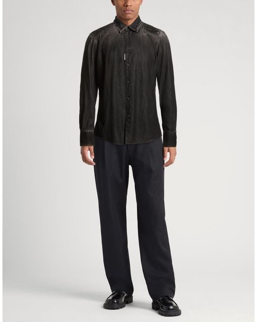 DSquared² Black Denim Shirts for men