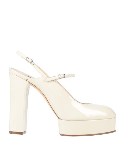 Casadei White Ivory Pumps Leather