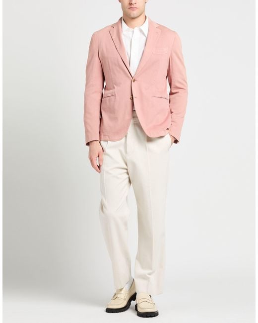 Boglioli Pink Blazer Cotton, Elastane for men