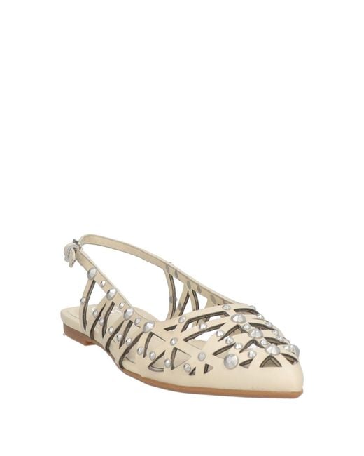 Ash White Ballet Flats