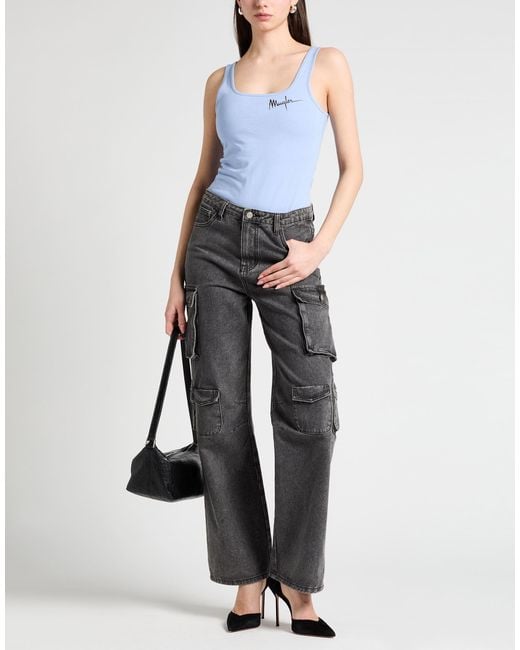 Mugler Blue Bodysuit
