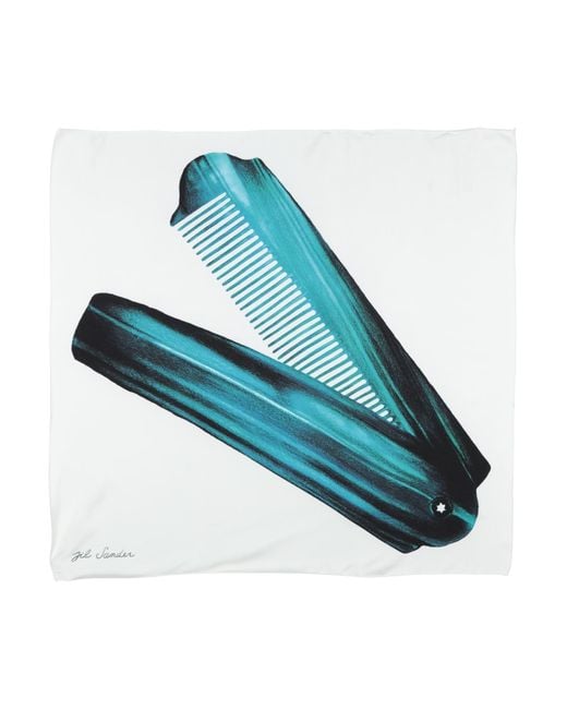 Jil Sander Blue Scarf
