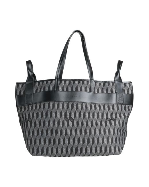 AU DEPART Black Handbag Textile Fibers, Soft Leather