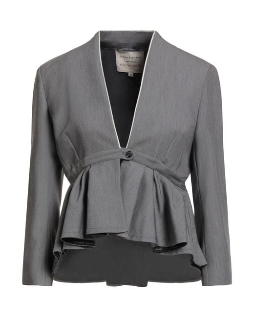 ALESSIA SANTI Gray Jacket Polyester, Viscose, Elastane