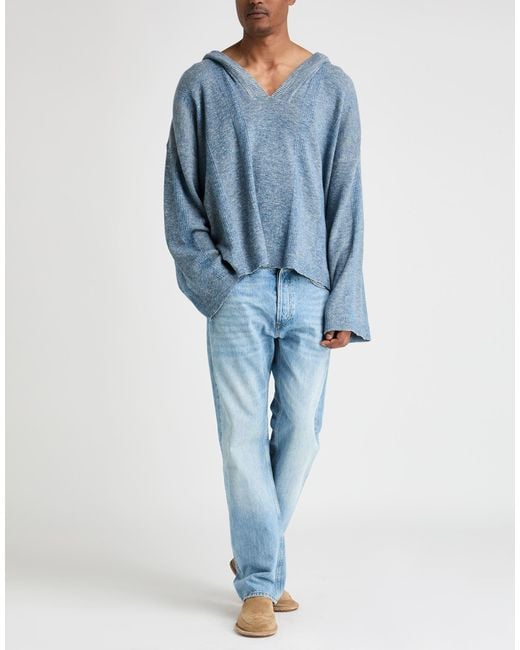 Maison Margiela Blue Sweater Linen, Cotton, Polyester for men