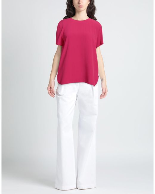 SIMONA CORSELLINI Pink Fuchsia Top Acetate, Silk
