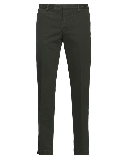 PT Torino Gray Dark Pants Cotton, Elastane for men