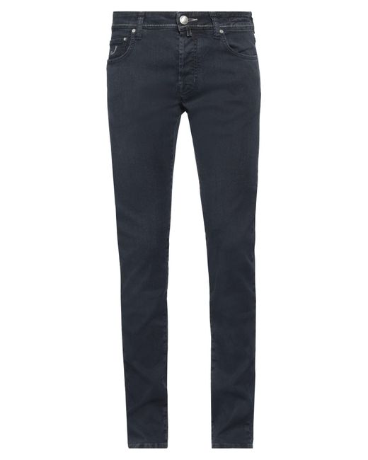 Jacob Coh?n Blue Slate Jeans Linen, Cotton, Elastane for men