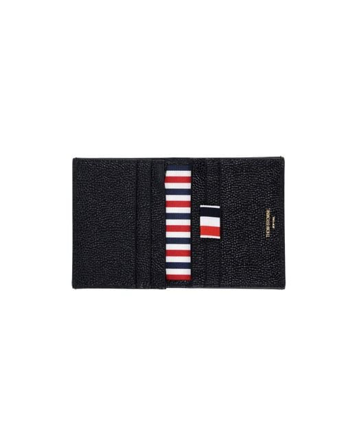 Thom Browne Black Document Holder Soft Leather for men