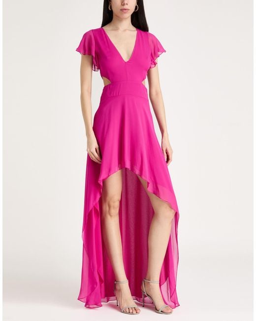 Patrizia Pepe Pink Maxi Dress Viscose