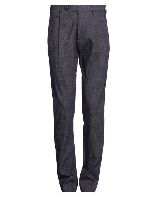 Berwich Blue Midnight Pants Wool, Linen, Cotton, Elastane for men