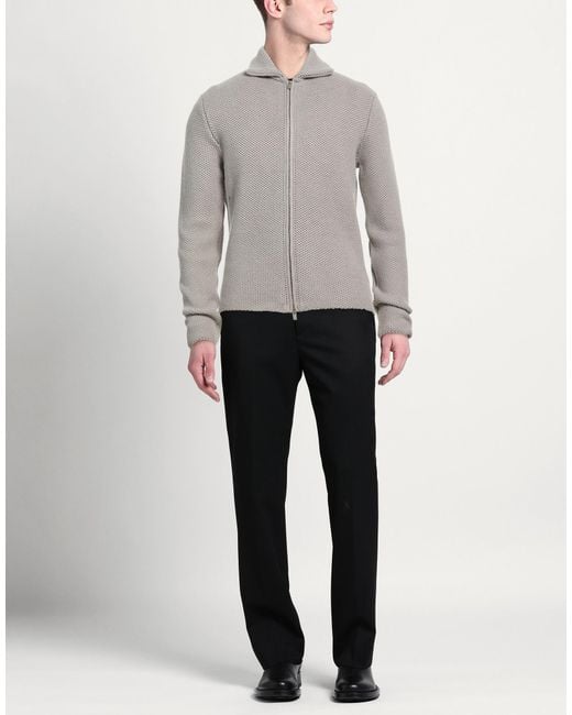 FILIPPO DE LAURENTIIS Gray Cardigan Merino Wool for men