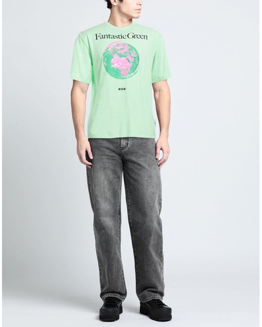 MSGM Green T-shirt for men