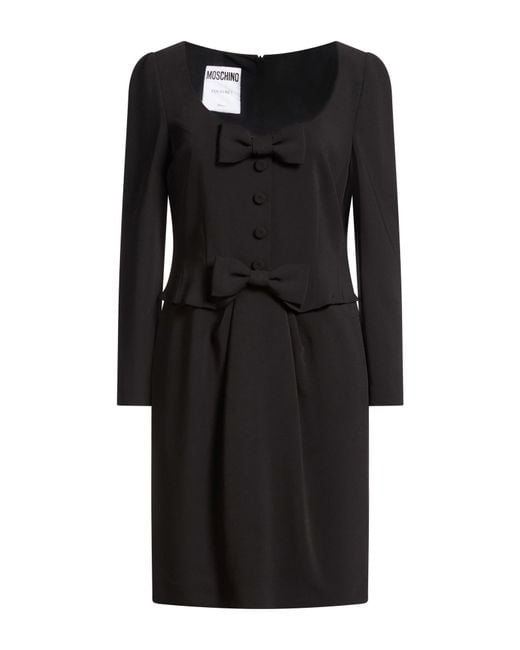 Moschino Black Mini Dress Viscose, Elastane