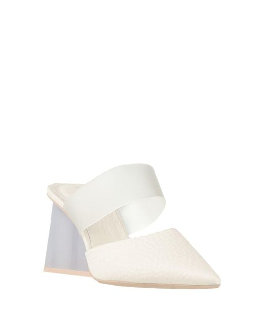 Ras White Mules & Clogs