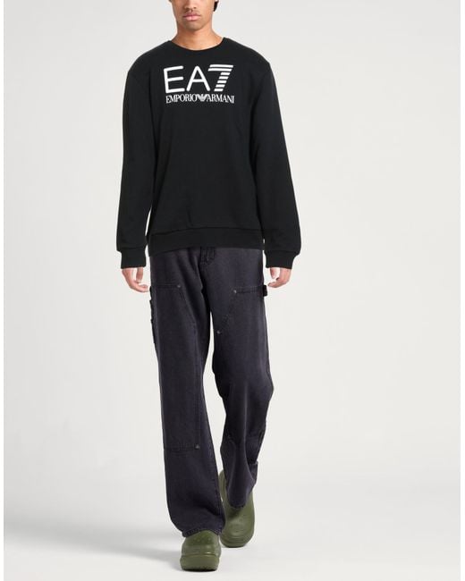 EA7 Black Sweatshirt for men