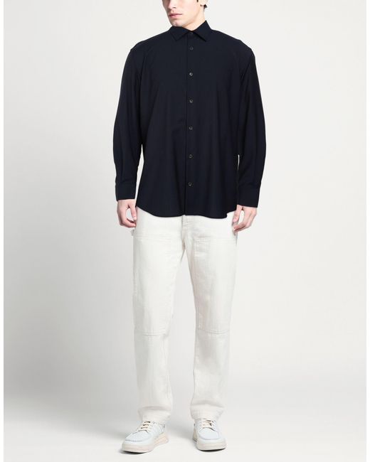 ARCHIVIUM Blue Midnight Shirt Virgin Wool for men