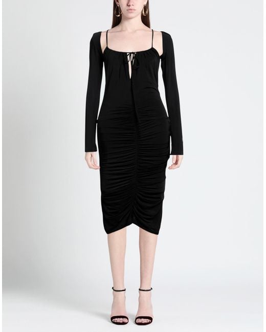 Versace Jeans Couture Black Midi Dress