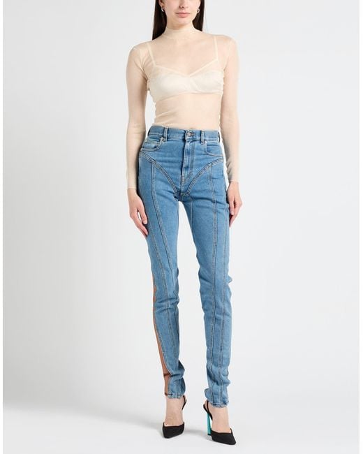 Mugler White Top Polyamide, Polyester, Elastane