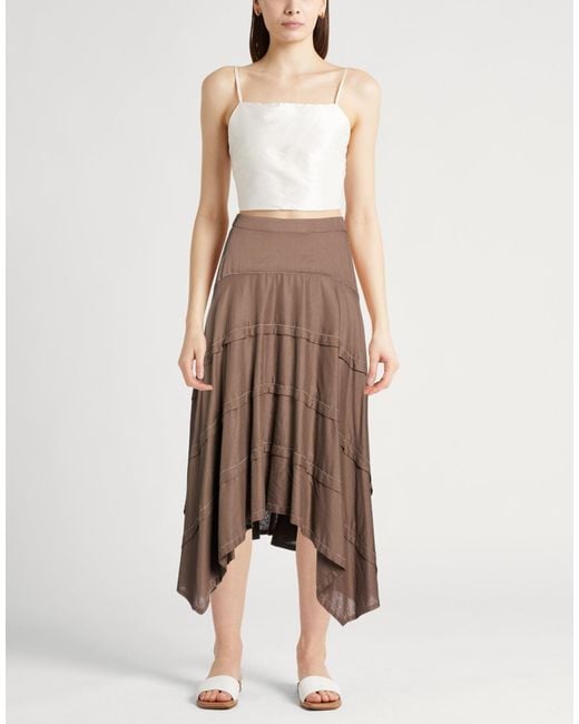 Peserico Brown Midi Skirts
