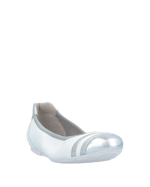 Hogan White Ballet Flats