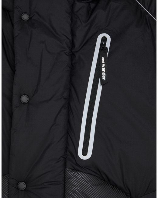 And Wander Black Puffer Nylon for men