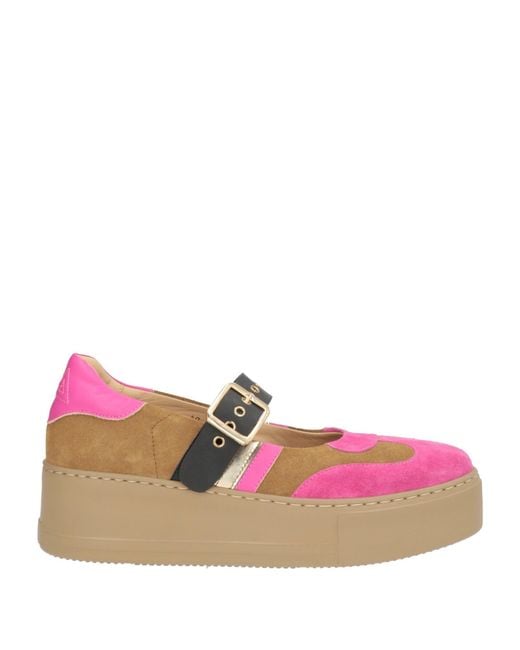 OA non-fashion Pink Fuchsia Pumps Leather