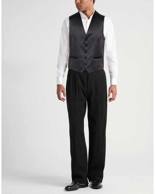 Manuel Ritz Black Tailored Vests for men