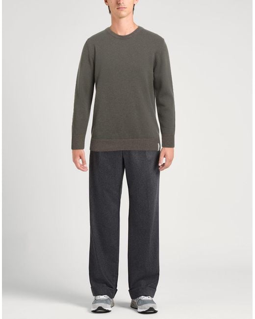 Brooksfield Gray Military Sweater Virgin Wool for men