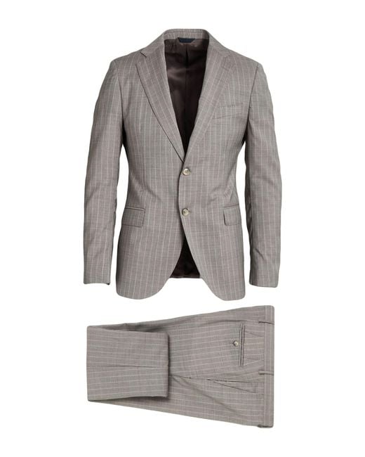 Tombolini Gray Suit Virgin Wool for men