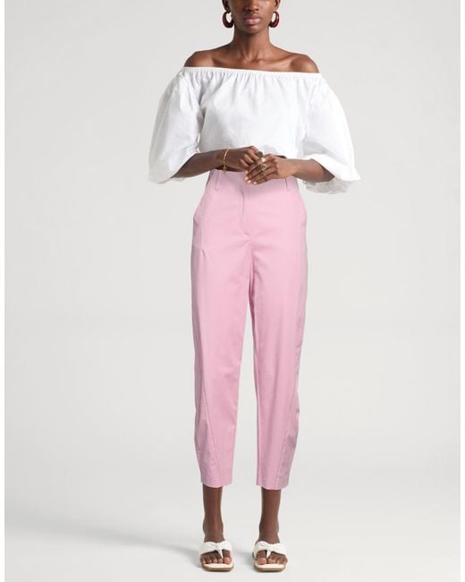 Beatrice B. Pink Pants Cotton, Elastane