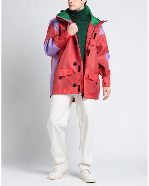 MSGM Red Overcoat & Trench Coat for men