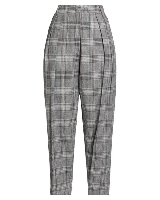 Motel Gray Pants Cotton, Polyester, Wool, Nylon