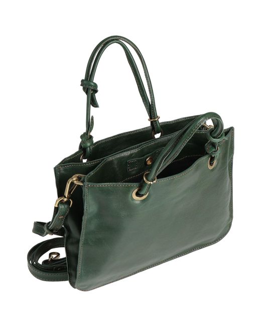 Caterina Lucchi Green Dark Handbag Cow Leather