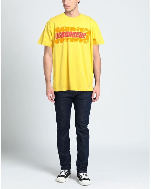 DSquared² Yellow T-shirt for men