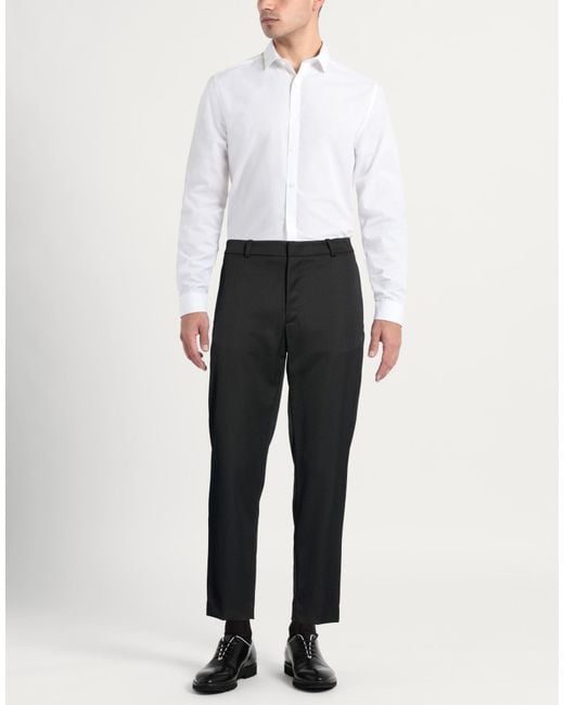 Moncler Black Pants Virgin Wool for men