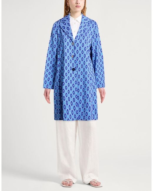 Maliparmi Blue Overcoats & Trench Coats