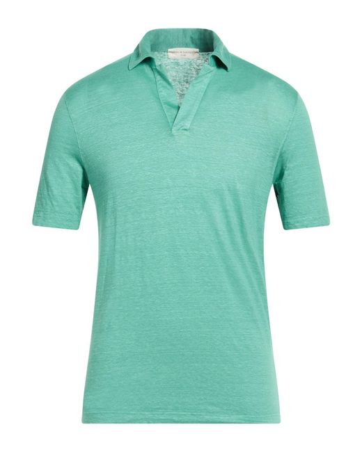 FILIPPO DE LAURENTIIS Green Polo Shirt for men