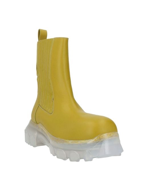 Rick Owens Yellow Boot Leather for men
