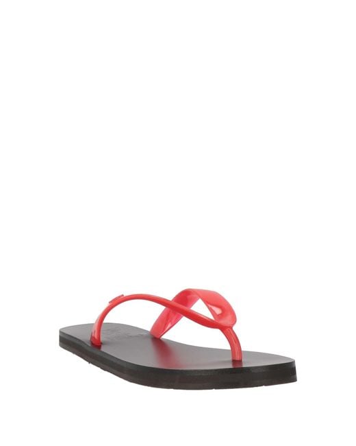 Ancient Greek Sandals Red Thong Sandal Rubber