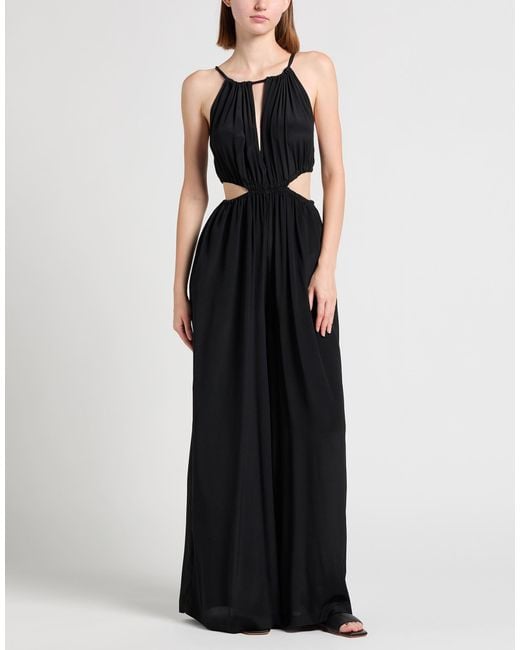 Suoli Black Jumpsuit Acetate, Silk