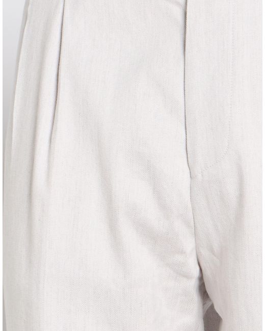 Windsor. White Light Pants Linen, Cotton, Elastane for men