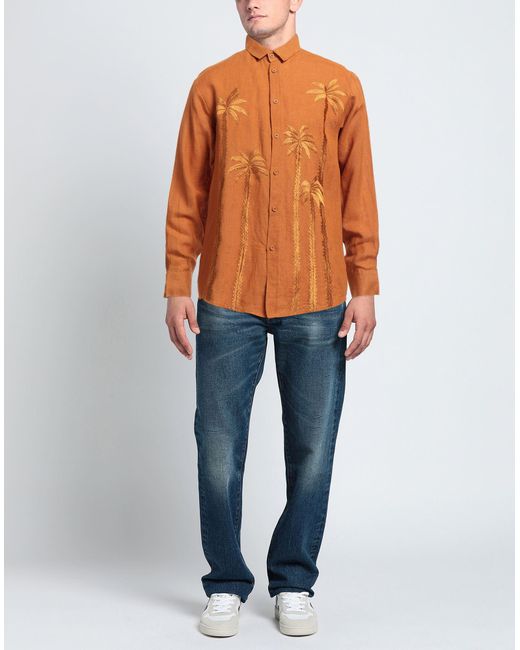 Christian Pellizzari Orange Shirt for men